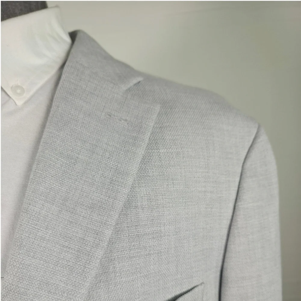 Tommy Hilfiger Men Sport Coat Conrad-TH Light Grey 46R Quiet Luxury Polished NWT